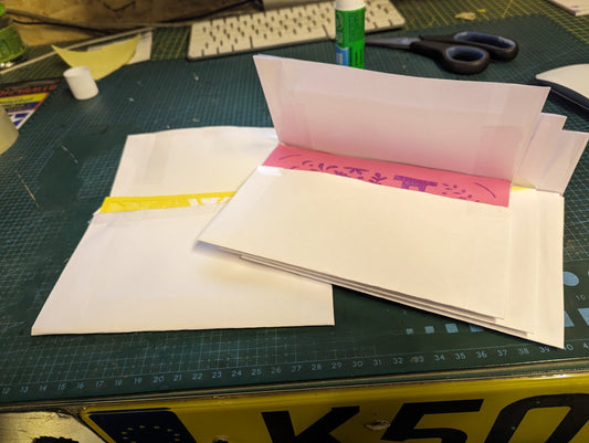 How Dudley’s Handmade Shop make’s envelope
