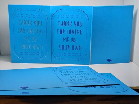 Thank you for loving me as your own - Handmade Father card (ID28)