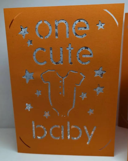 One Cute Baby handmade New Baby card (ID22)