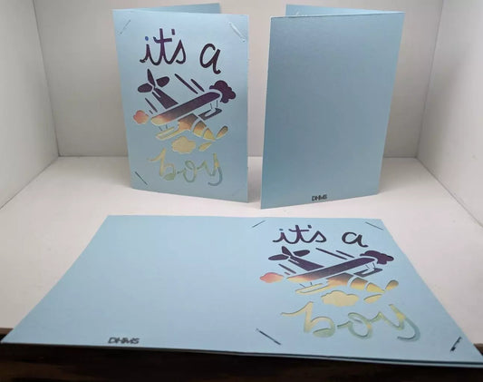 It's a boy handmade New Baby card (ID21)